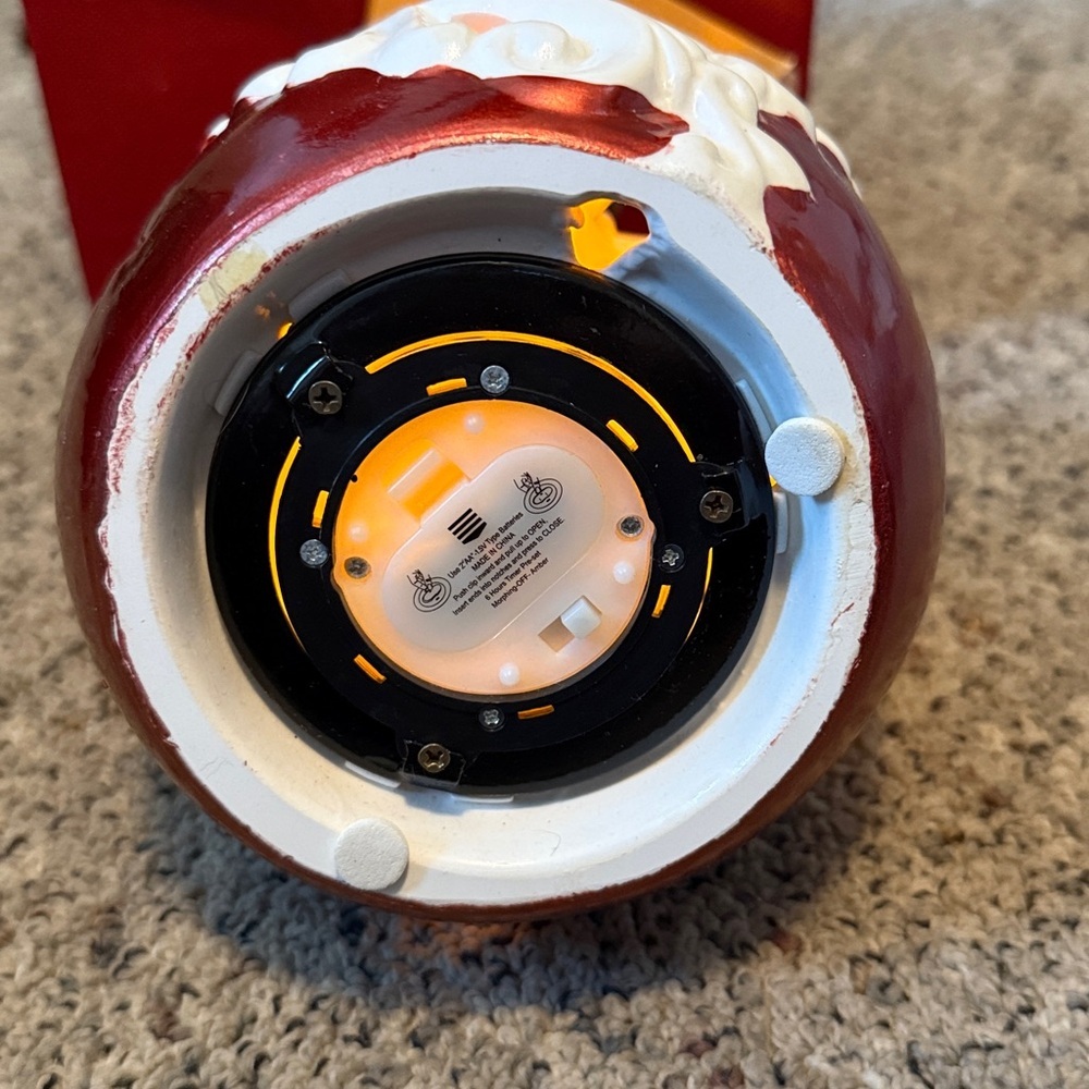 Santa Luminary w Flameless Candle Holiday Color Changing / Steady Amber Modes - Picture 10 of 11